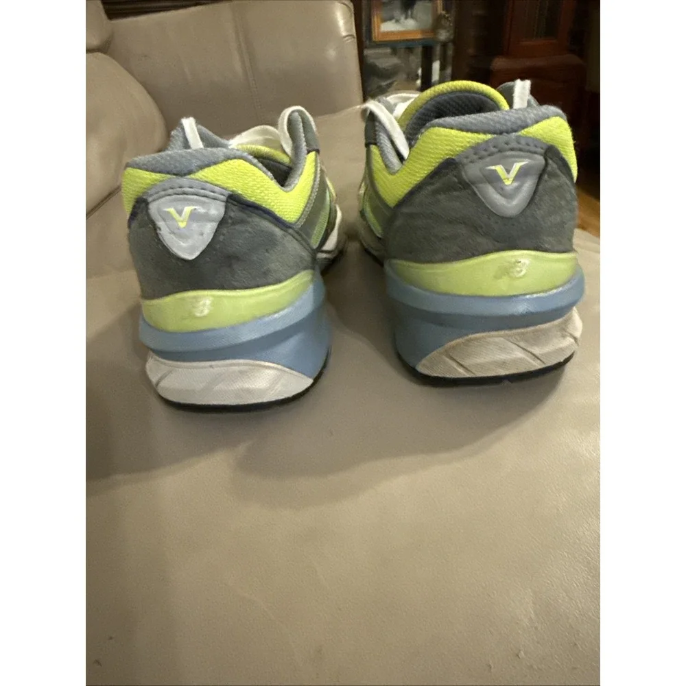 New Balance 990v5 Made In USA Shoes Womens Size 9 D Grey Yellow Classic Sneakers